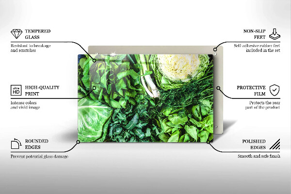 Chopping board Green vegetables