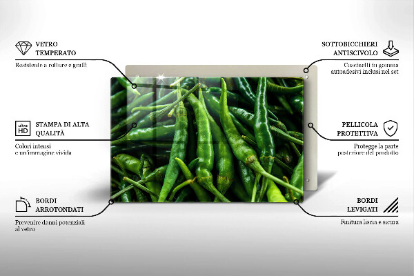 Chopping board Pods peas