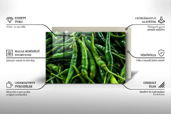 Chopping board Pods peas