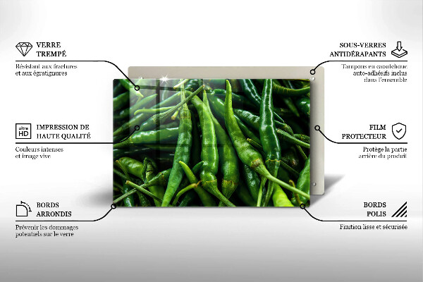 Chopping board Pods peas