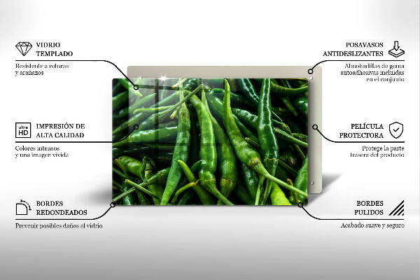 Chopping board Pods peas