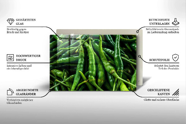 Chopping board Pods peas