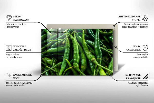 Chopping board Pods peas