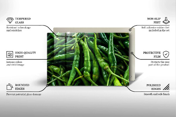 Chopping board Pods peas