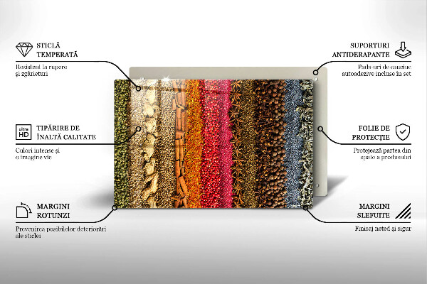 Chopping board Colorful spices