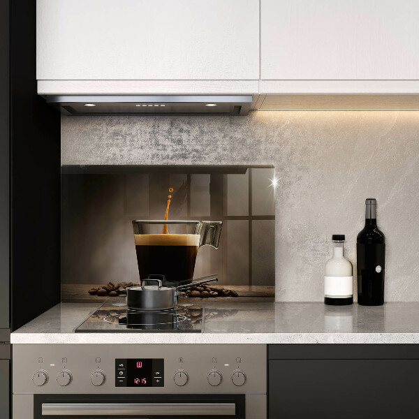 Chopping board Glass and coffee beans