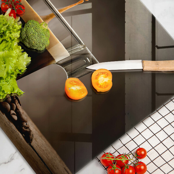 Chopping board Glass and coffee beans
