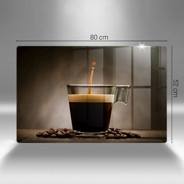 Chopping board Glass and coffee beans