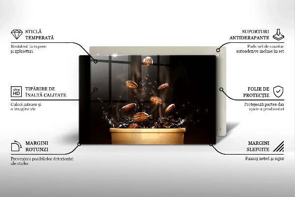 Chopping board Hot coffee beans