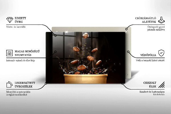 Chopping board Hot coffee beans