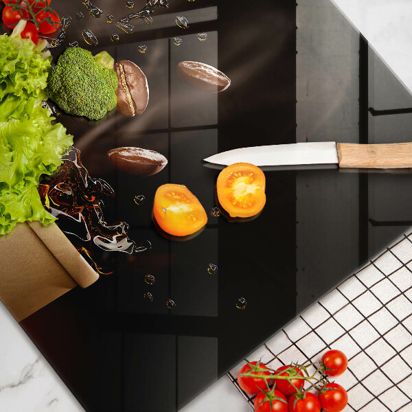 Chopping board Hot coffee beans