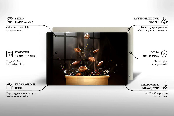 Chopping board Hot coffee beans
