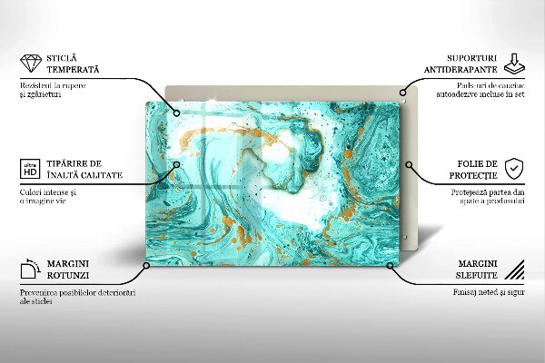 Chopping board Blue abstraction