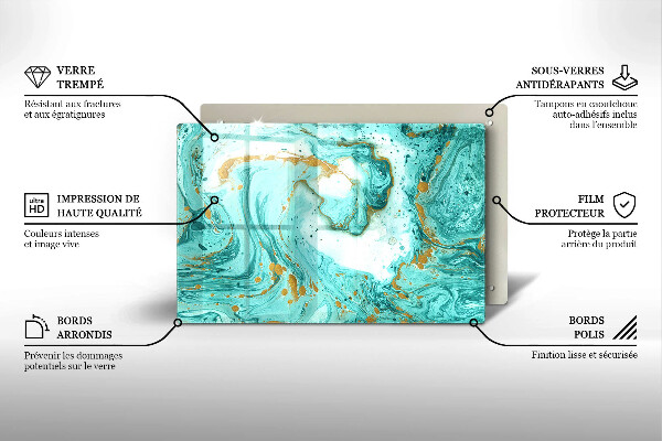 Chopping board Blue abstraction