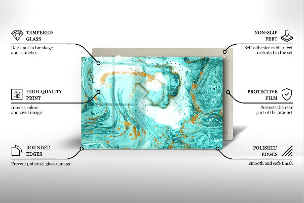 Chopping board Blue abstraction