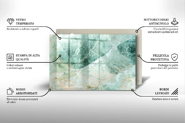 Chopping board glass Stone structure