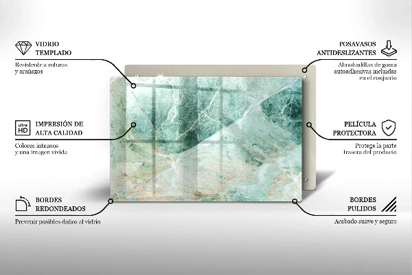 Chopping board glass Stone structure