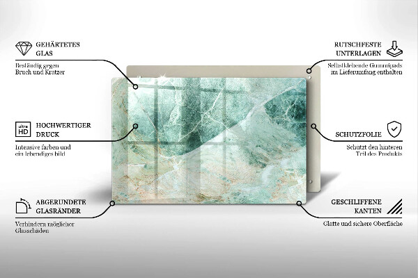 Chopping board glass Stone structure