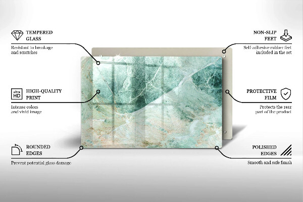 Chopping board glass Stone structure