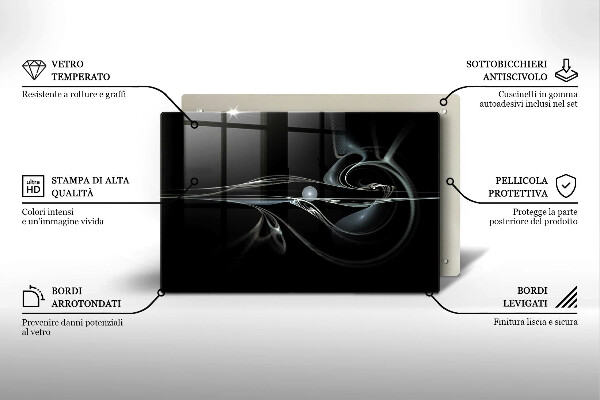 Chopping board glass Modern abstraction