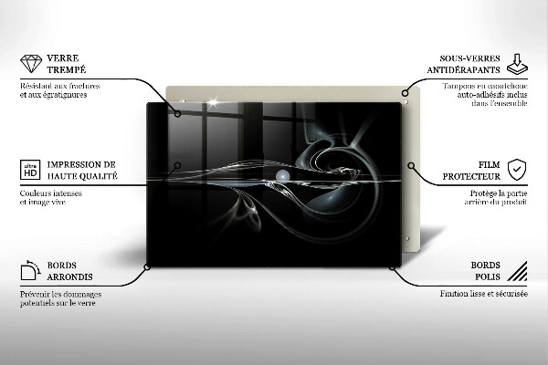Chopping board glass Modern abstraction