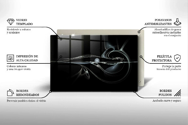 Chopping board glass Modern abstraction