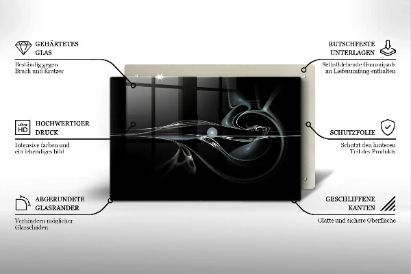 Chopping board glass Modern abstraction