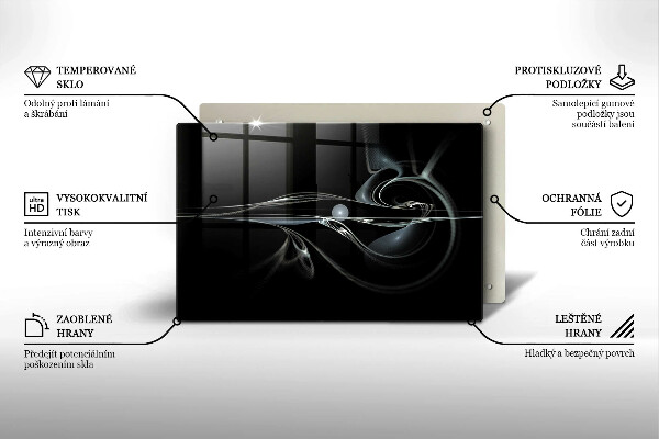 Chopping board glass Modern abstraction