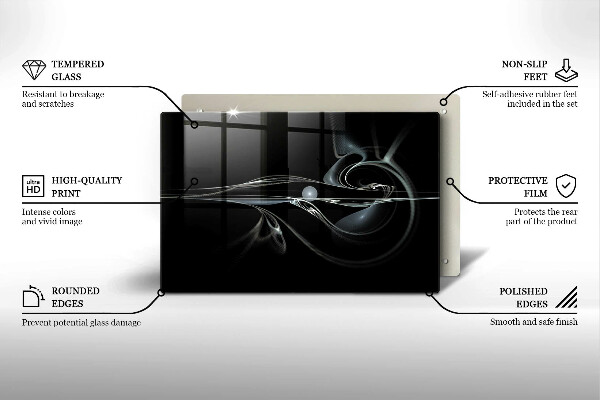 Chopping board glass Modern abstraction