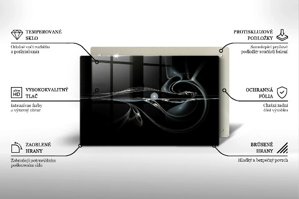 Chopping board glass Modern abstraction