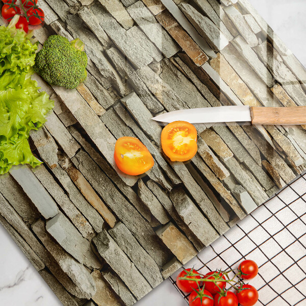 Chopping board glass Decorative stones