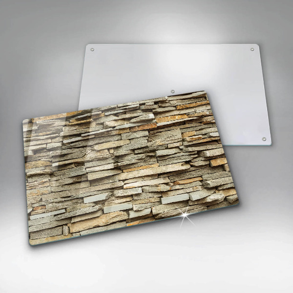 Chopping board glass Decorative stones