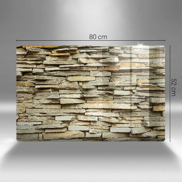 Chopping board glass Decorative stones