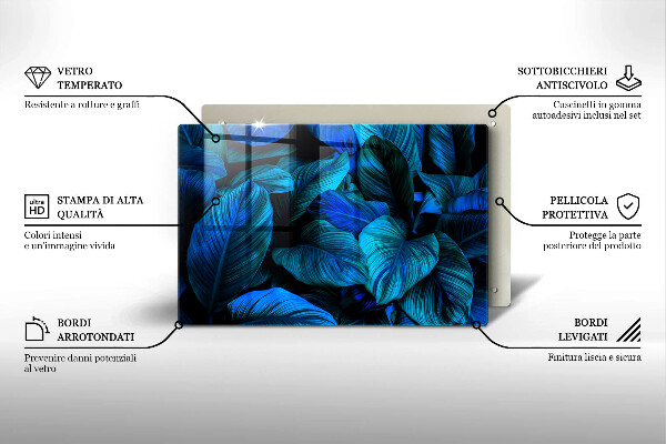 Glass kitchen board Jungle vegetation leaves