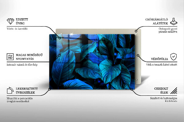 Glass kitchen board Jungle vegetation leaves