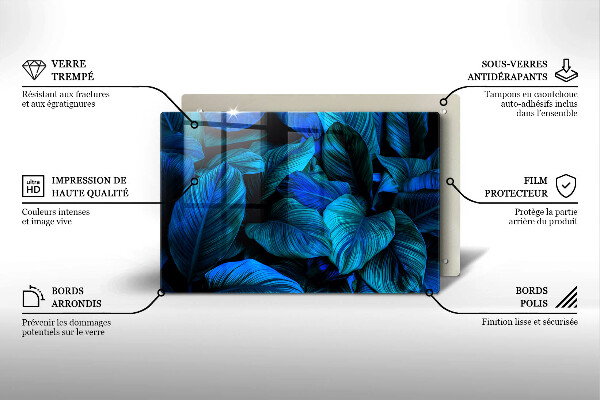 Glass kitchen board Jungle vegetation leaves