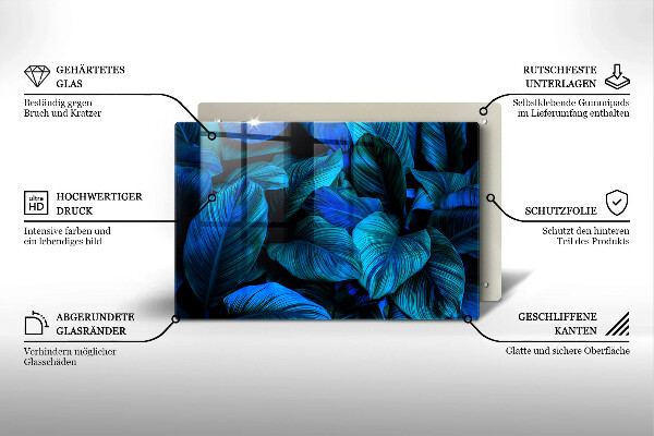 Glass kitchen board Jungle vegetation leaves