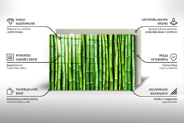 Chopping board glass Nature bamboo