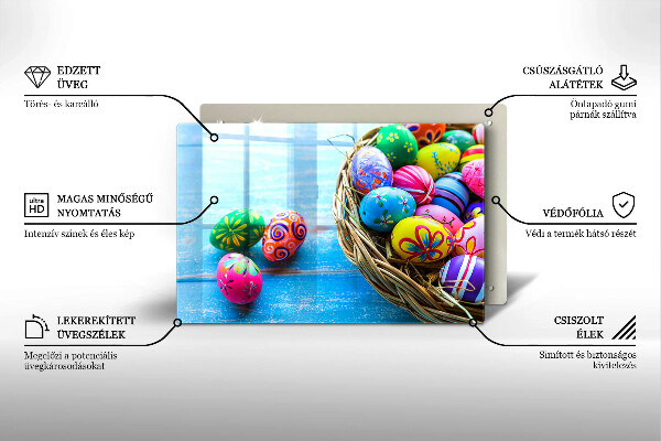 Chopping board Easter eggs