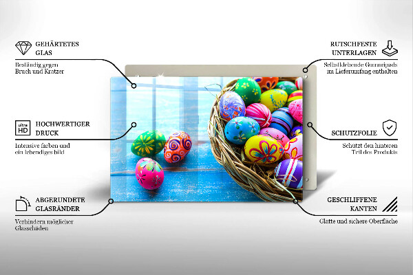 Chopping board Easter eggs