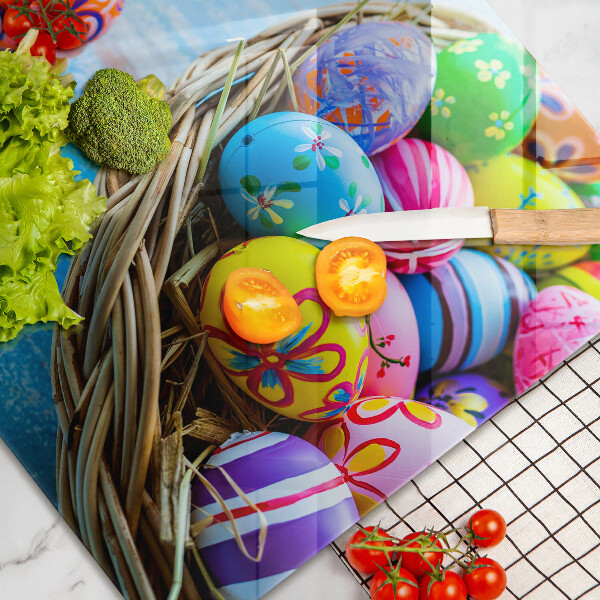 Chopping board Easter eggs