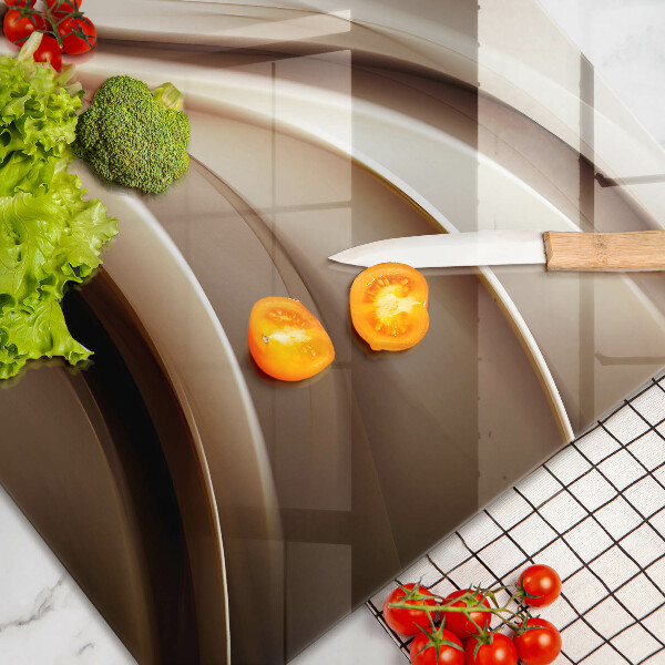 Chopping board glass Abstraction mild lines