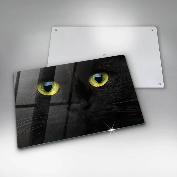 Glass cutting board Animal cat eyes