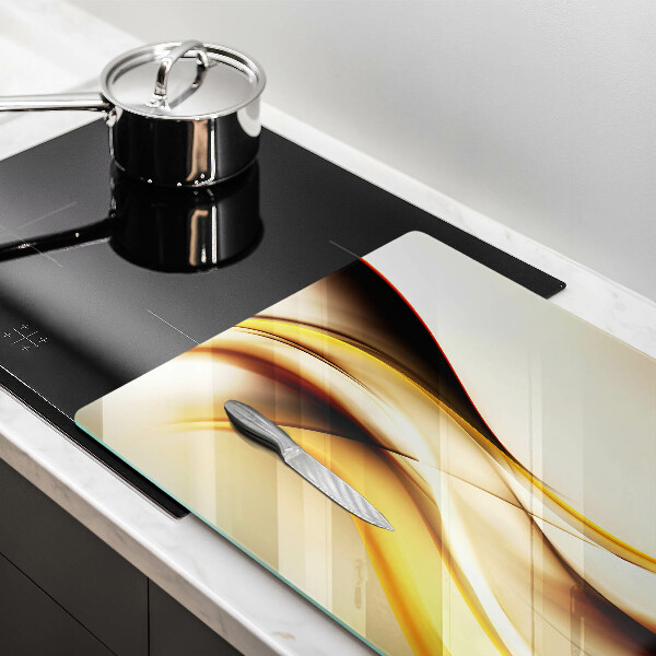 Chopping board glass Abstraction smoke lines