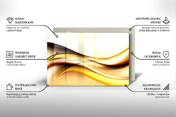 Chopping board glass Abstraction smoke lines