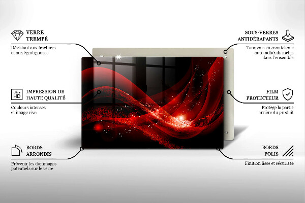 Chopping board glass Modern abstraction