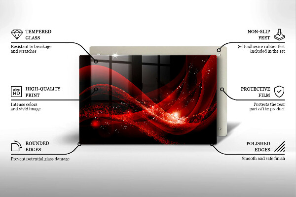 Chopping board glass Modern abstraction