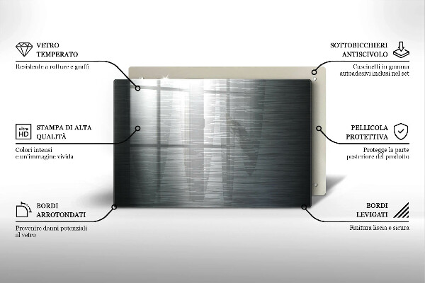 Chopping board glass Metal texture