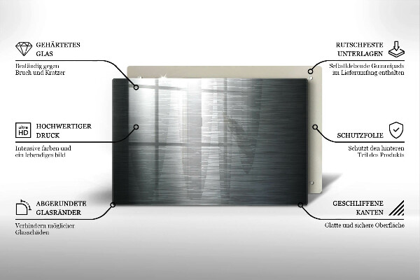 Chopping board glass Metal texture