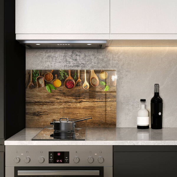 Chopping board glass Wooden spices